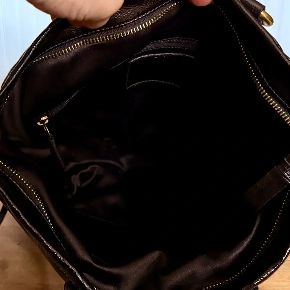 Coach Jet Black Liquid Patent Poppy Spotlight Shoulder Bag - Picture 13 of 13